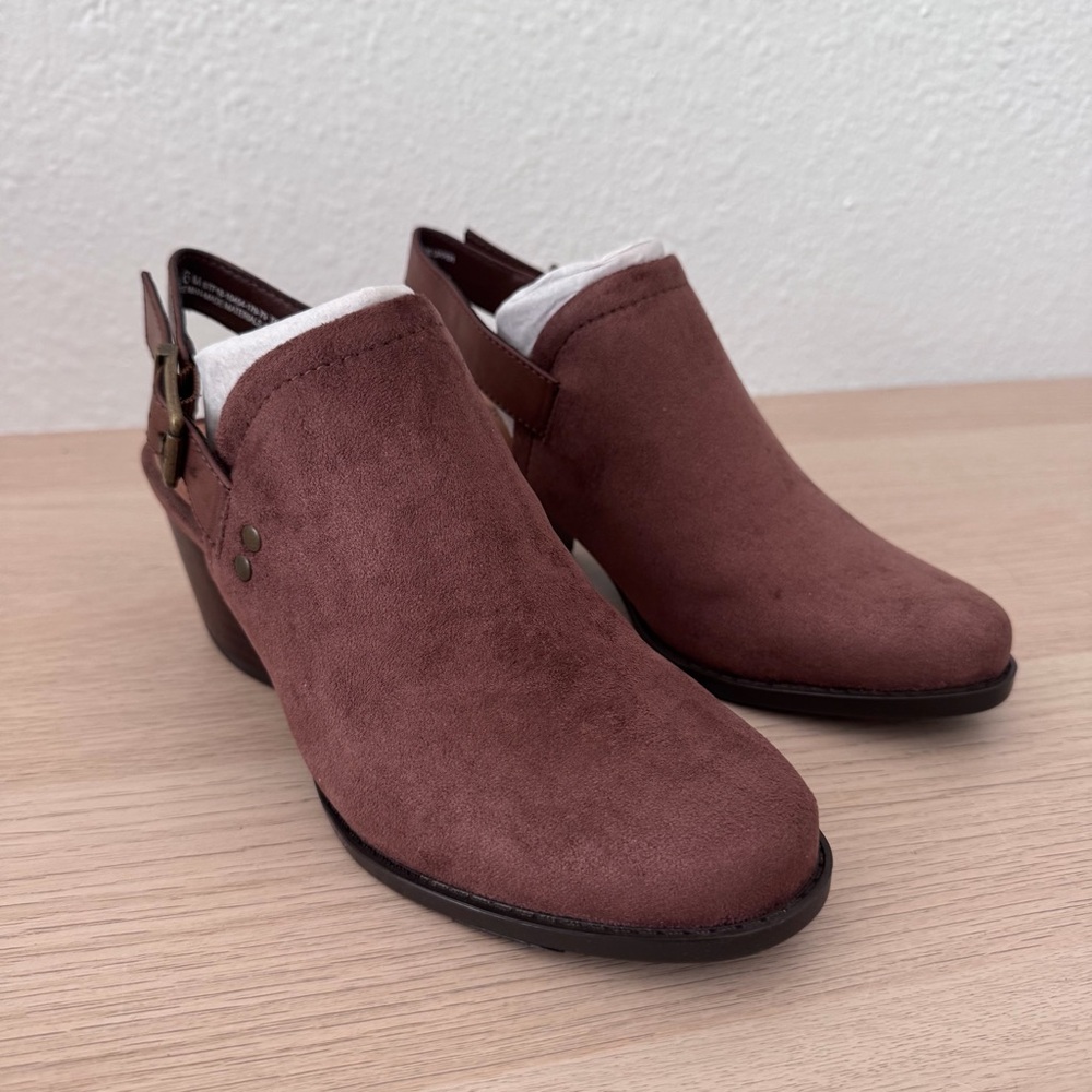BareTraps Brown Mules